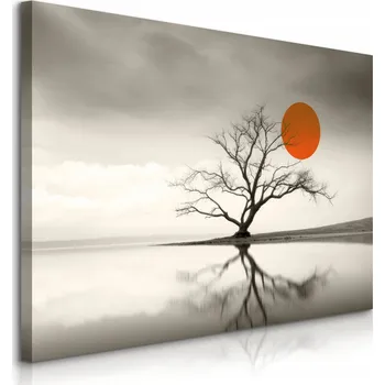 Obraz OBRAZ NA ZEĎ DO LOŽNICE OBÝVACÍHO POKOJE ZÁPAD SLUNCE JEZERO KRAJINA 40x30