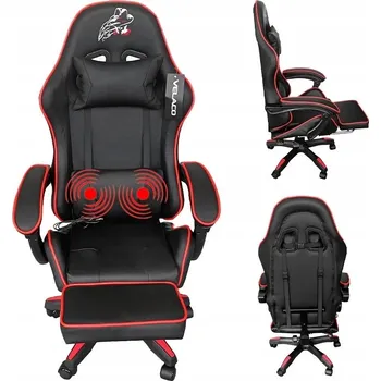 Herní křeslo Velaco ZING-A-BL umělá kůže černo-červené