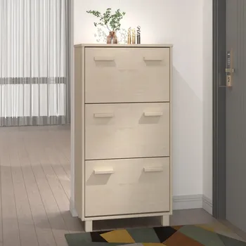 Botník Botník HAMAR, medově hnědá, 59,5x35x117 cm, masivní borovice