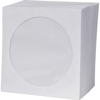 Obálka Bílá obálka na CD s okénkem, 100 kusů