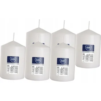 Svíčka Tradiční parafínová svíčka bez vůně Bispol 6 ks