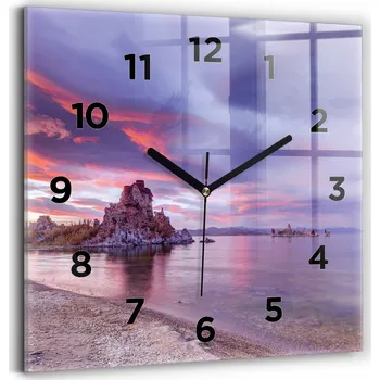 Hodiny Nástěnné hodiny Wallfluent fialové 30 cm