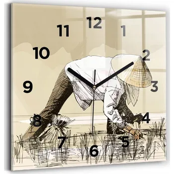 Hodiny Nástěnné hodiny Wallfluent béžové 30 cm