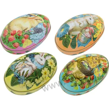 Dóza na potraviny WHIMSICAL EASTER 2886 zajíčci v zahradě | 4-MIX