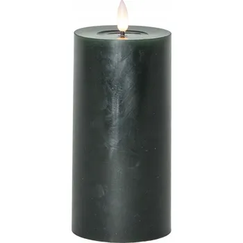 Svíčka LED svíčka z vosku FLAMME FLOW zelená 17,5 cm, 1500 h