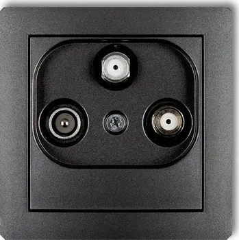 Elektrická zásuvka Anténní zásuvka nástěnná Karlik šedá