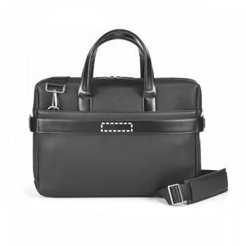 Pánská aktovka EMPIRE SUITCASE II. Manažerská aktovka z poly kůže pro 15.6" notebook 1 PU strap, 40 x 10 Gravírování laserem, 1 barva