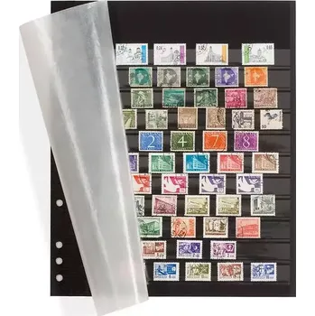 Obal pro sběratelský předmět Leuchtturm Omega 346723 listy do sběratelského alba černé 11 pásků 5 ks