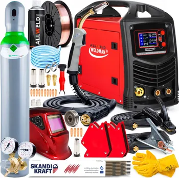 Svářečka Svářecí poloautomat WELDMAN SMART MIG 235 LCD DUAL PULS IGBT 200A 230V