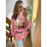 BudesIN Růžová mikina s aplikací Paris