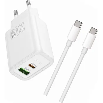 Rychlá USB-C GaN nabíječka 20W s dlouhým 2m kabelem pro Samsung Galaxy M13 4G