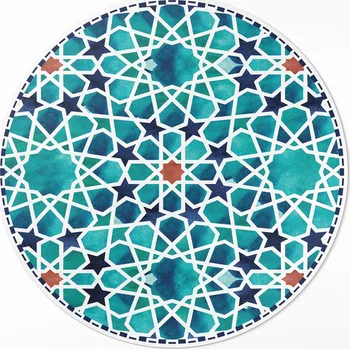 Koberec Hit Kulatý Koberec koberec s grafikou fi 140 cm Krásná mozaika s hvězdičkami