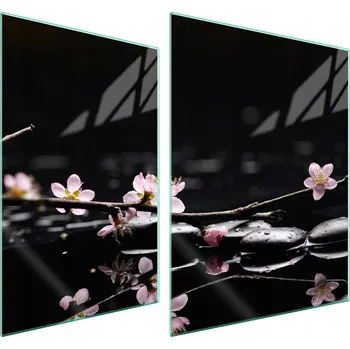 Obraz Skleněná ochranná deska na sporák 70x52 Květina