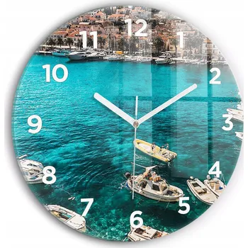 Hodiny Nástěnné hodiny Wallfluente modré 30 cm