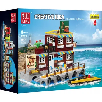 ostatní stavebnice KLOCKI MOULD KING 10143 Restauracja Nadmorska Stavebnice Modular CREATIVE CITY - Přímořská Restaurace