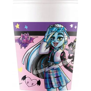 Jednorázové nádobí KELÍMKY MONSTER HIGH 200 ML 8 KS