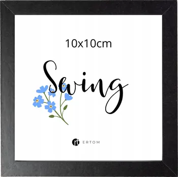 Obraz Rámeček na fotografii 10x10 černý, moderní skandinávská MDF