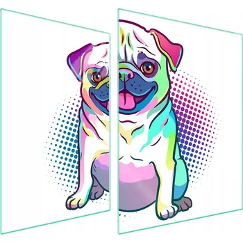 Obraz Skleněná ochranná deska na sporák 70x52 Pes