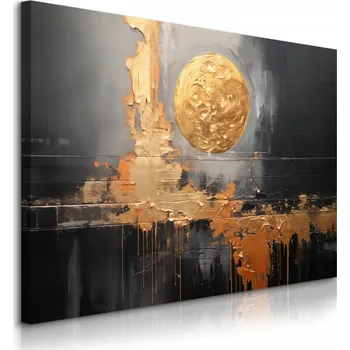 Obraz OBRAZ NA ZEĎ DO OBÝVACÍHO POKOJE LOŽNICE GLAMOUR ZLATÝ ABSTRAKTNÍ 90x60