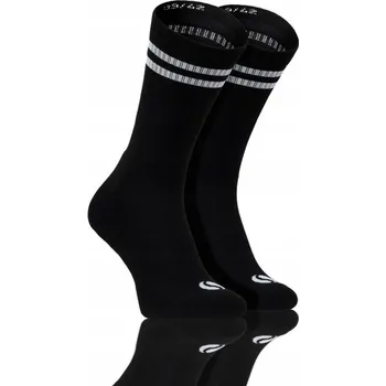 Pánské ponožky PONOŽKY Pánské dlouhé s proužky na lemu, teplé Sesto Senso *39-42