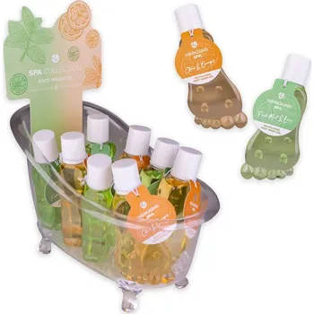 Nestandardní parfém GEL na mytí nohou 70ml SPA COLLECTION v lahvičce 2 vůně/barvy ( 8 ks ve vaně) ACCENTRA