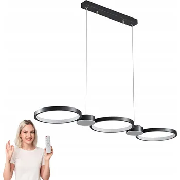 Stropní svítidlo LED 3 KRUHY, ZÁVĚSNÉ STROPNÍ SVÍTIDLO SVÍTIDLO + DÁLKOVÝ OVLADAČ