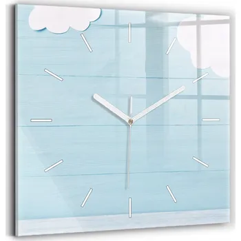 Hodiny Nástěnné hodiny modré 30 cm