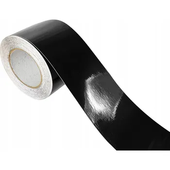 Tapeta Nábytková Fólie Samolepicí Fólie Dekorativní Páska 10cm Černý Lesk