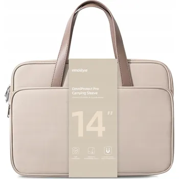 Pouzdro na mobilní telefon INNOSTYLE DÁMSKÁ TAŠKA NA NOTEBOOK 14" VODĚODOLNÁ OMNIPROTECT PRO BÉŽOVÁ