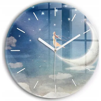 Hodiny Nástěnné hodiny Wallfluente modré 30 cm