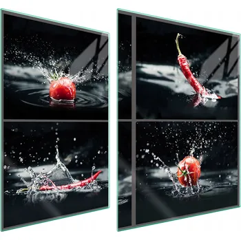 Obraz Skleněná ochranná deska na sporák 70x52 Zelenina