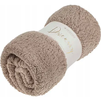 Prostěradlo Deka z mikrovlákna Spod Igły i Nitki 200 cm x 220 cm hnědá