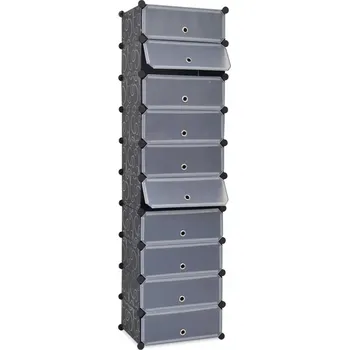 Botník Botník s 10 přihrádkami, černá