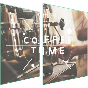 Obraz Skleněná ochranná deska na sporák 70x52 Káva