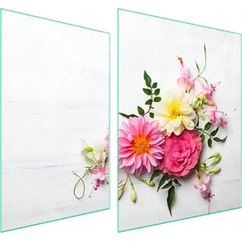 Obraz Skleněná ochranná deska na sporák 70x52 Květina