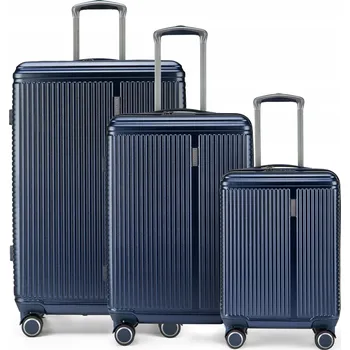 PUCCINI Sada CESTOVNÍCH KUFRŮ Polykarbonát PC Tvrdé 3v1 PC033-7A