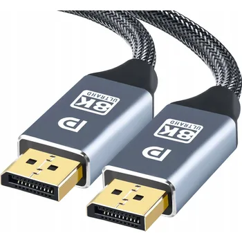 Video kabel Opletený kabel Alogy 10533 DisplayPort 1.4 černý 8K 1 m