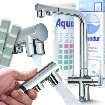 Vodovodní baterie Stojánková kuchyňská baterie Ari VENOM, stříbrná, šedá