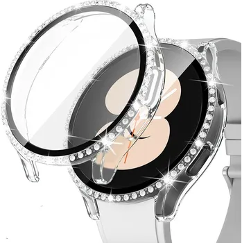 Pouzdro na mobilní telefon 2v1 POUZDRO + SKLO PRO SAMSUNG GALAXY WATCH 6 44MM