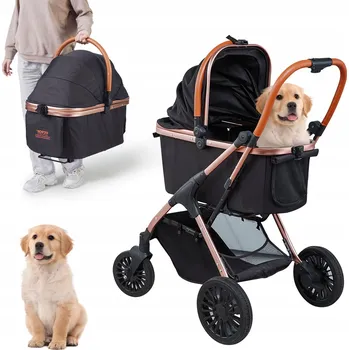 Kočárek VEVOR kočárek pro psa 105x85x59 Cm nosnost 30 kg nosnost skládací kočárek pro psa