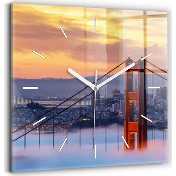 Hodiny Nástěnné hodiny Wallfluent žluté 30 cm