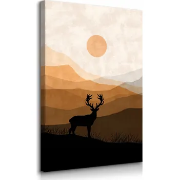 Obraz VELKÝ OBRAZ DO LOŽNICE HORY KRAJINA PŘÍRODA ABSTRAKTNÍ STYL BOHO 20x30 [C20-30