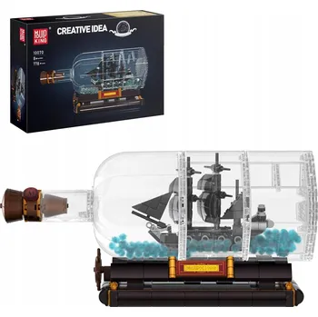 ostatní stavebnice STAVEBNICE FORMY MOULD KING 10070S ČERNÁ PERLA LOĎ V LAHVI 8 22 DÍLŮ