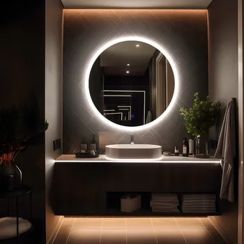 Zrcadlo LED Zrcadlo Kruh 80, Romantico, studená bílá, přímé zapojení