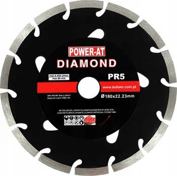 Řezný kotouč Diamantový kotouč Power-AT 180x22,2 mm