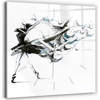 Hodiny Nástěnné hodiny Wallfluent modré 30 cm