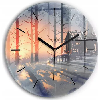 Hodiny Nástěnné hodiny Wallfluente bílé 30 cm