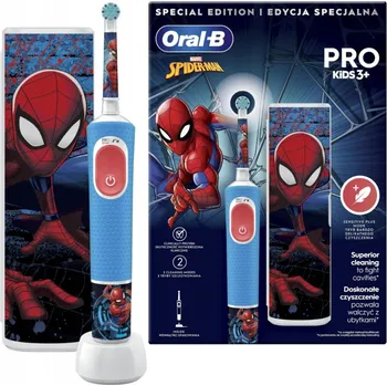 Elektrický zubní kartáček Elektrický Zubní Kartáček pro děti Oral-B Pro D103 Spiderman Travel Case