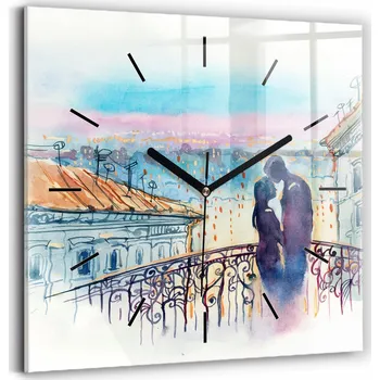 Hodiny Nástěnné hodiny Wallfluent modré 30 cm