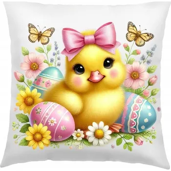 Povlak na dekorativní polštářek Velikonoce POVLAK NA POLŠTÁŘ 40X40CM BAREVNÉ POSZEWKA